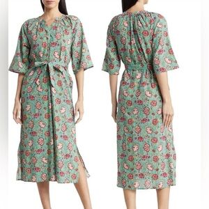 NWT Anthropologie Maisie Floral Kaftan Dress size Large